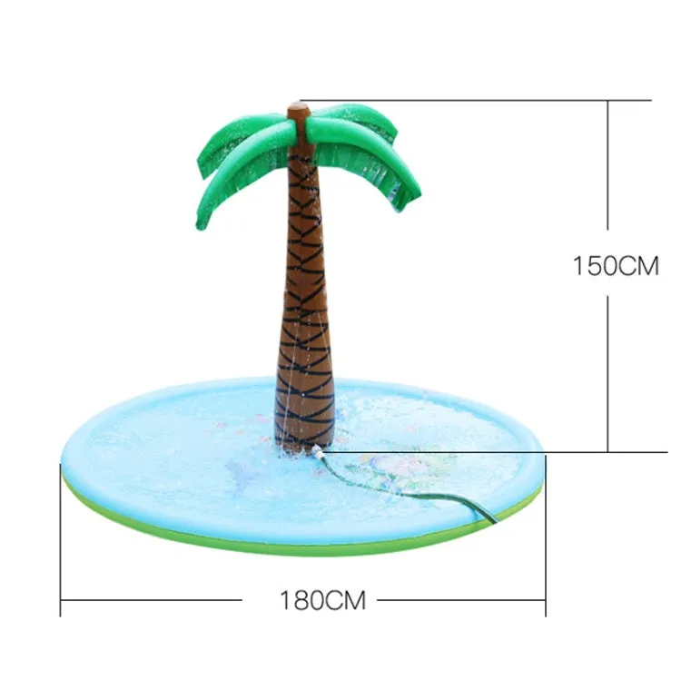 180cm Water Spray Pad Inflatable Water Spray Coconut Tree Summer Water Toys