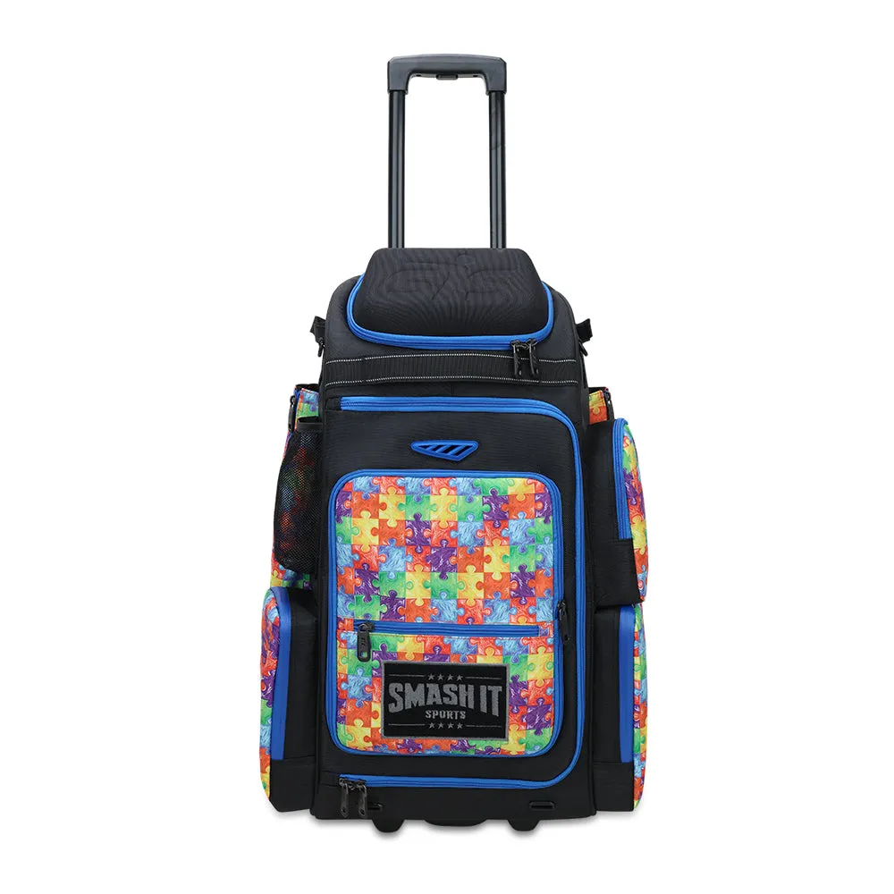 2025 Smash Ops Lil’ Guerrilla Hybrid Roller/Bat Pack Bag - Autism Awareness