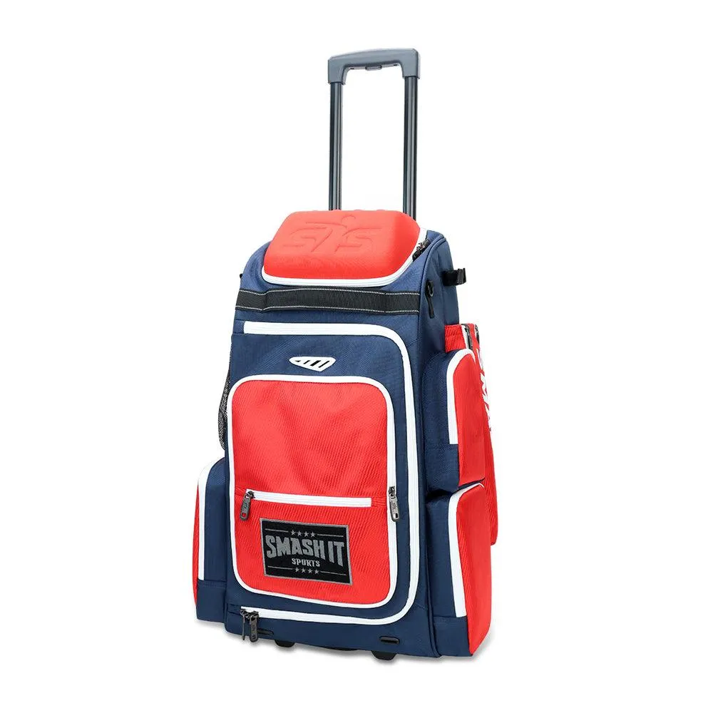 2025 Smash Ops Lil’ Guerrilla Hybrid Roller/Bat Pack Bag - Red/Navy