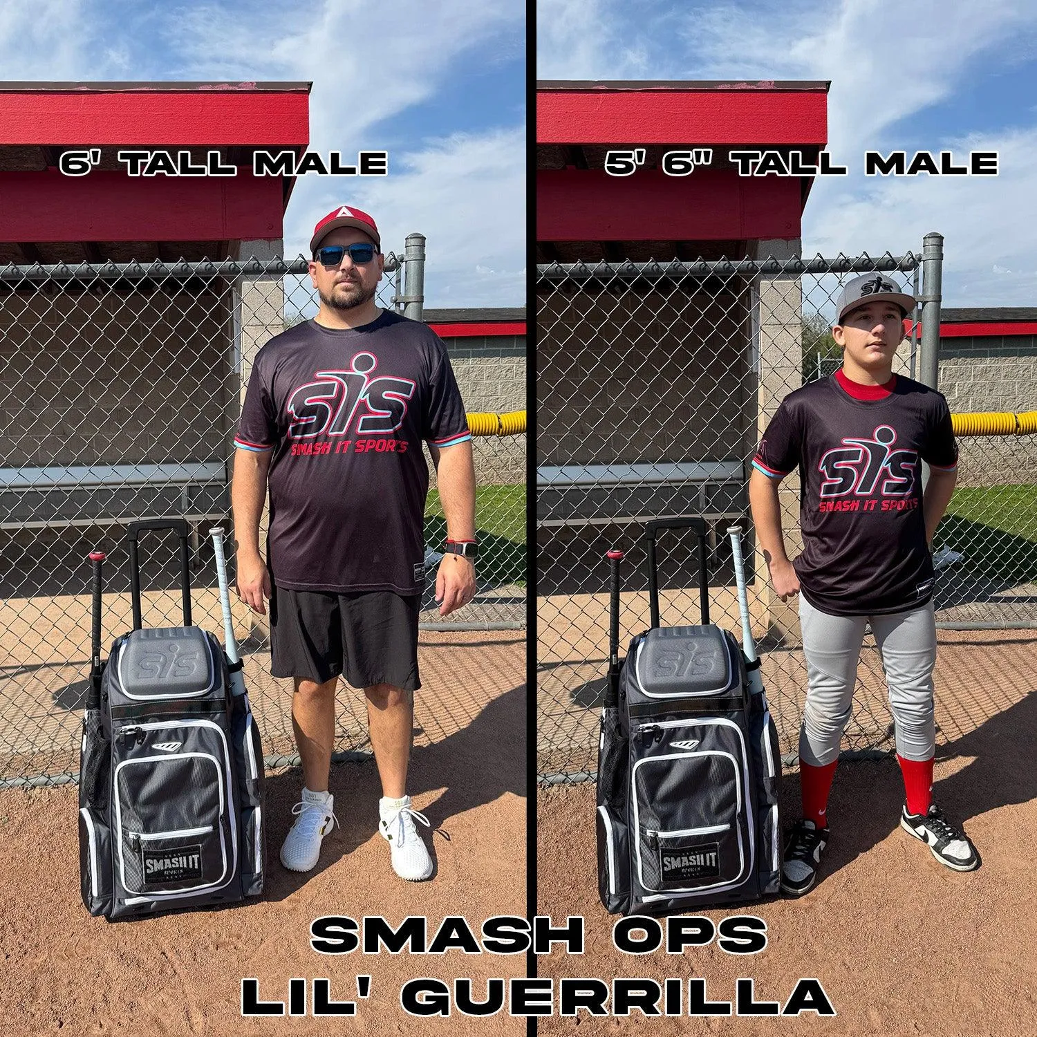 2025 Smash Ops Lil’ Guerrilla Hybrid Roller/Bat Pack Bag - Vice