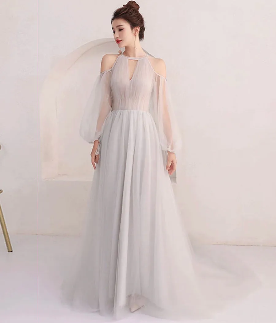 A LINE TULLE LONG BALL GOWN DRESS EVENING DRESS PROM GOWN EVENING DRESS  cg10825