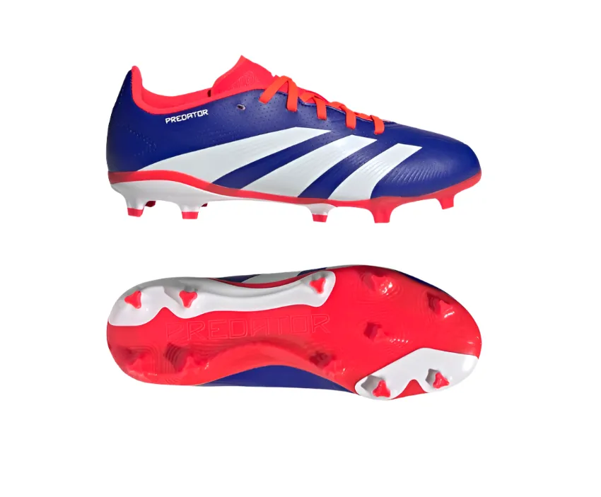 Adidas Boys Football Boot Predator League FG J Lucid Blue/ White/ Solar Red