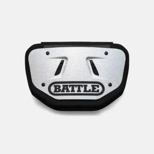 Adult "Diamond" Chrome Football Back Plate, White