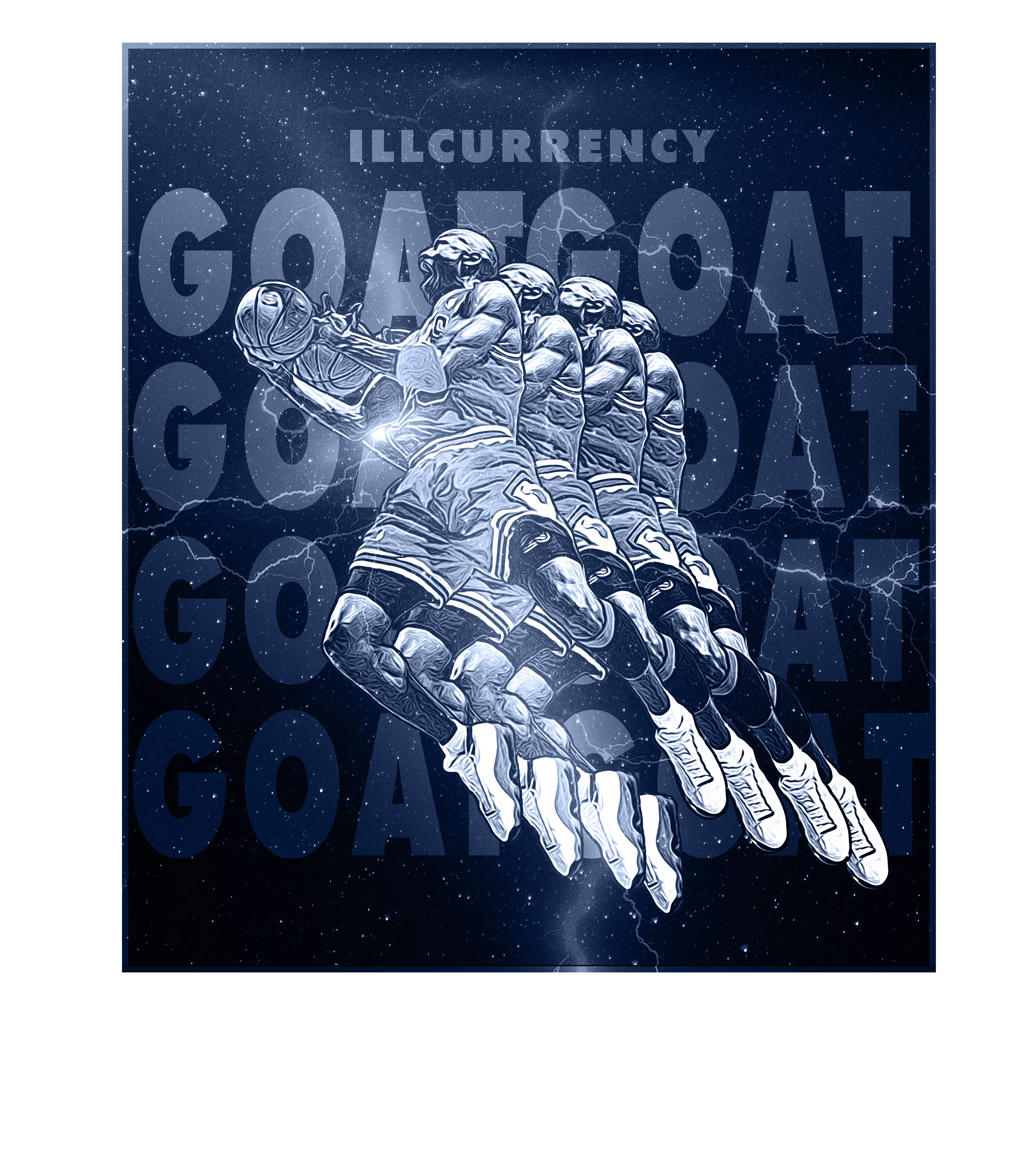 AIR JORDAN 3 “WHITE NAVY”| ILLCURRENCY White T-Shirt (GOATED)