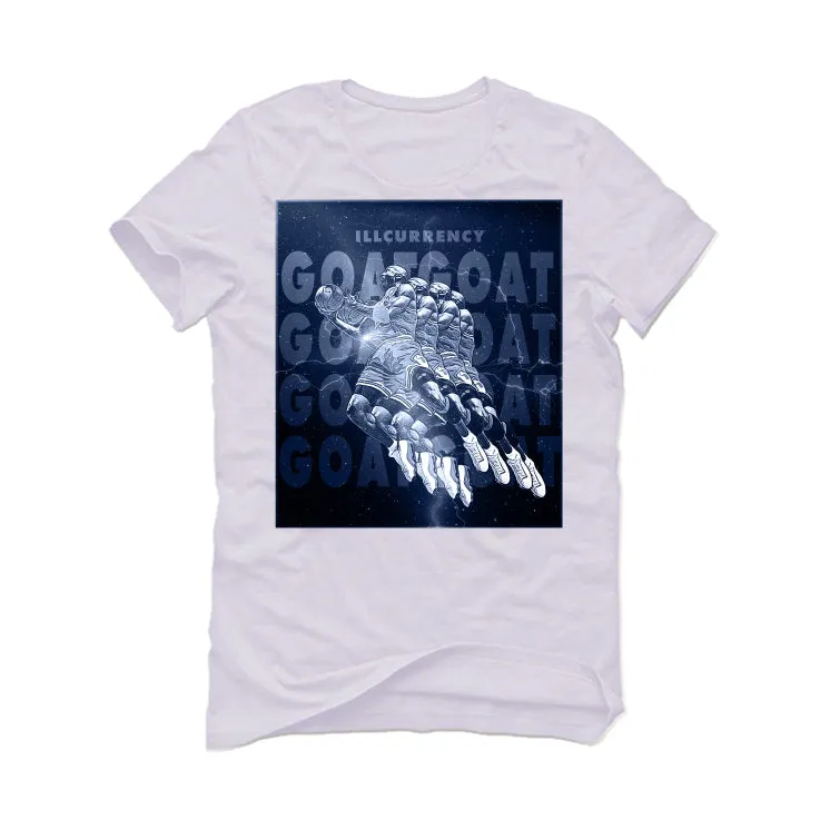 AIR JORDAN 3 “WHITE NAVY”| ILLCURRENCY White T-Shirt (GOATED)