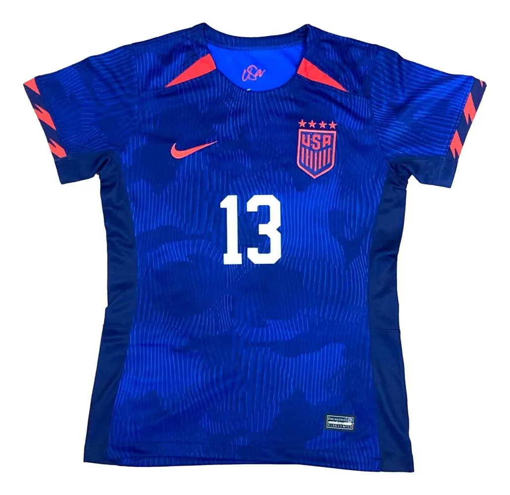 Alex Morgan Signed 2023 Nike USA Women's Away Medium Soccer Jersey BAS