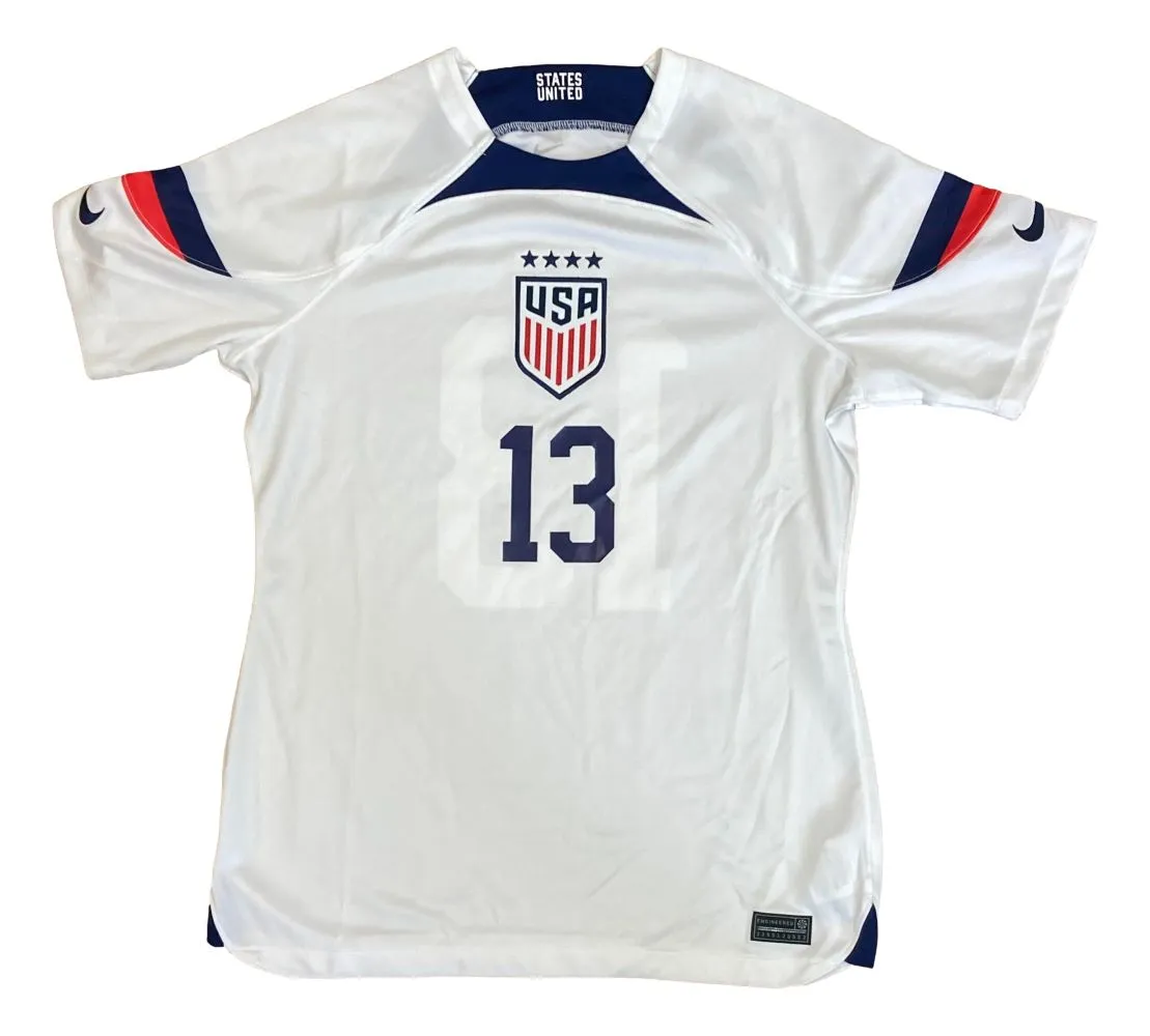 Alex Morgan Signed 2023 Nike USA Women's Home Medium Soccer Jersey BAS