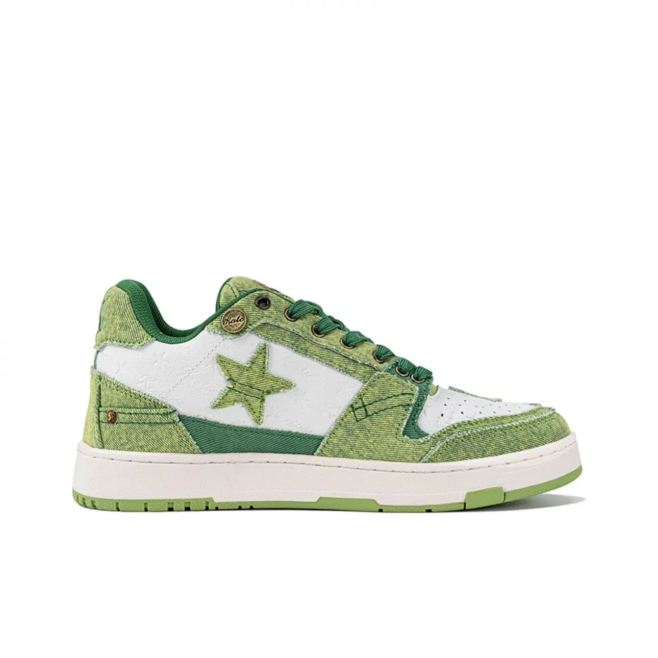 Avocado Green Denim Sneakers