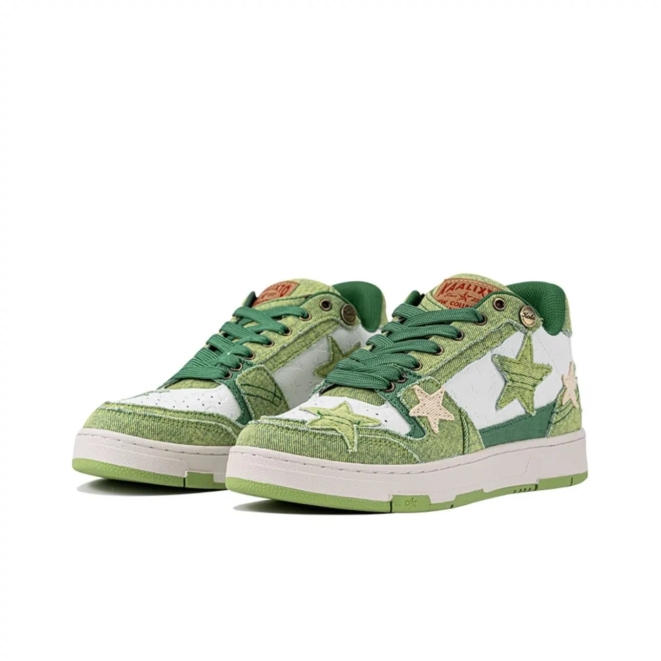 Avocado Green Denim Sneakers