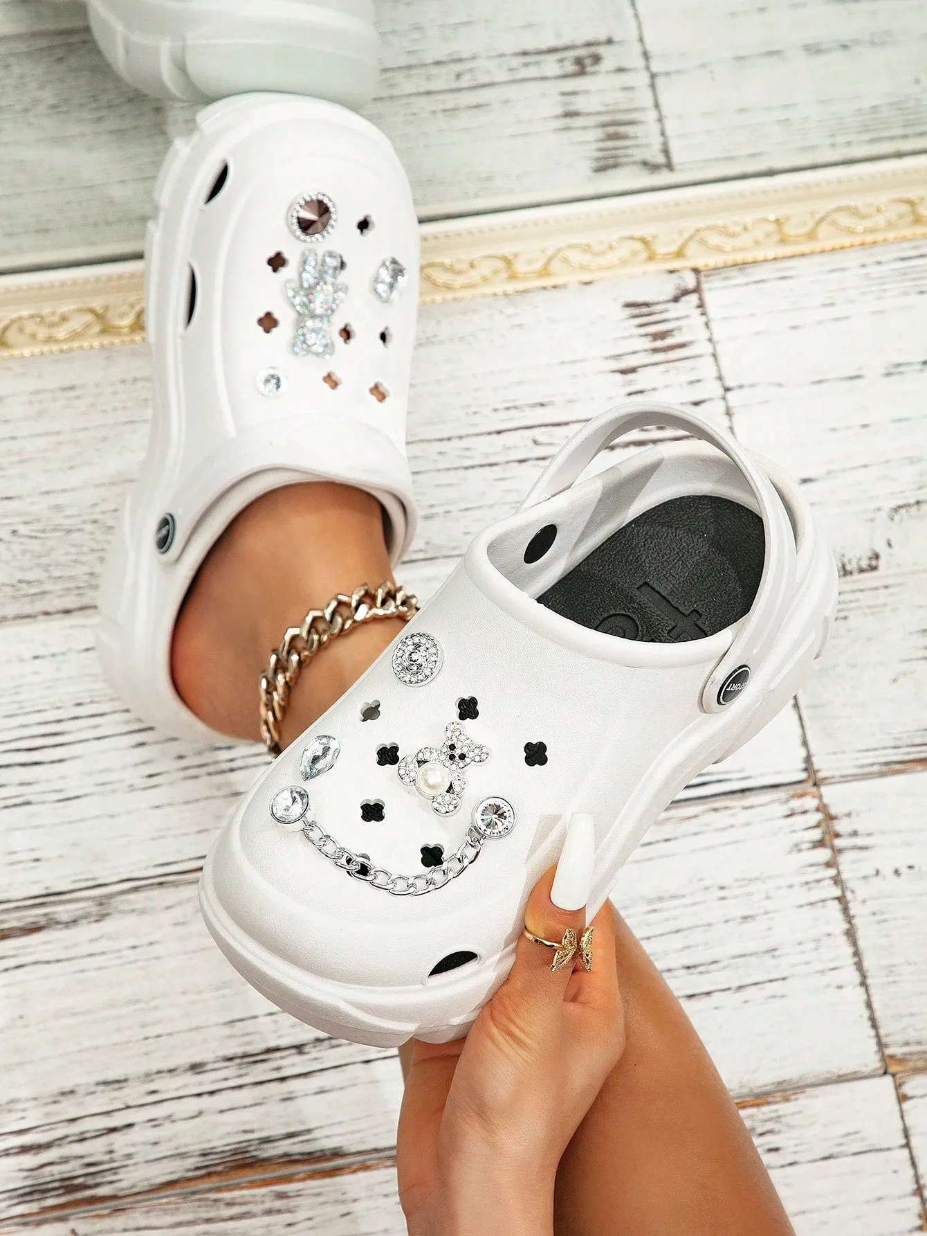 Bear Cartoon Thick Soled Hollow Out Sandals for Women