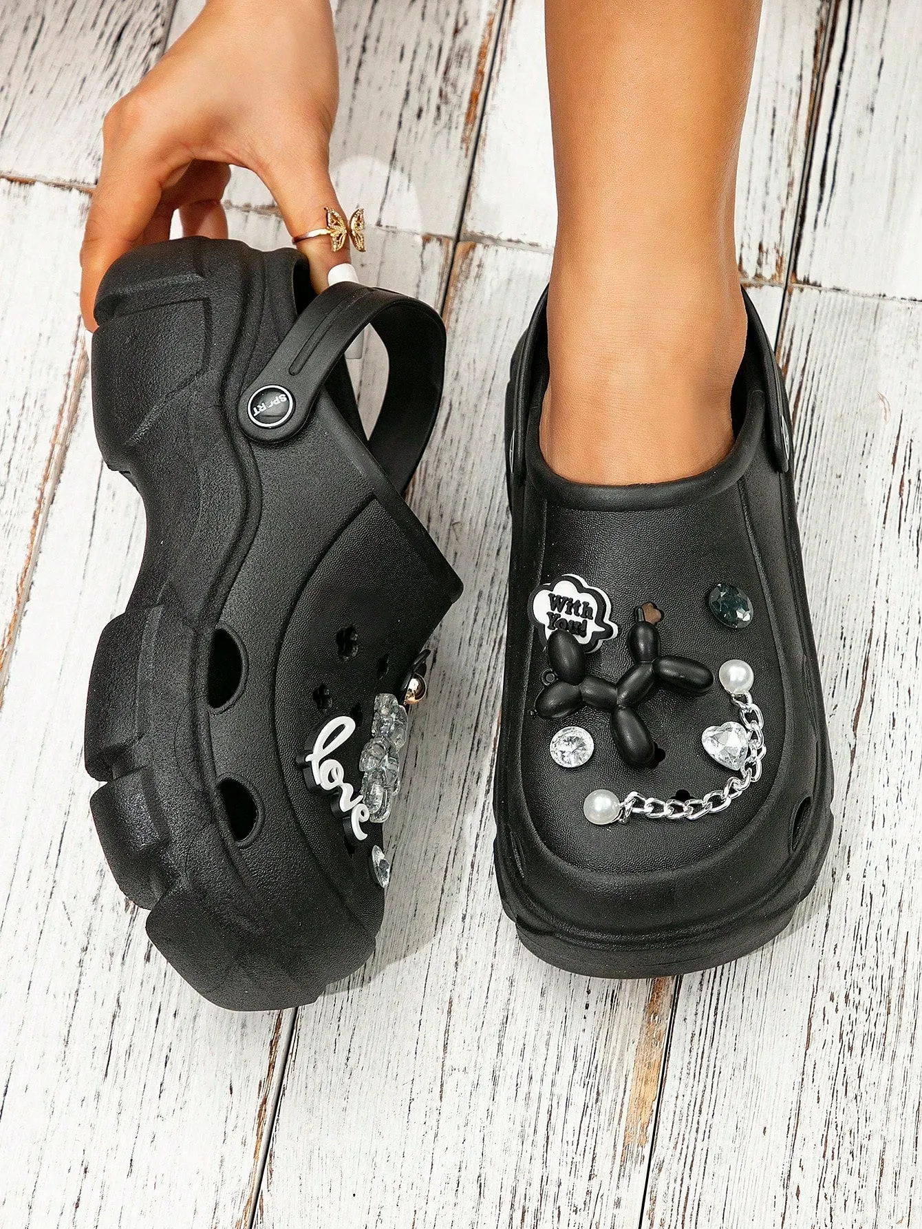 Bear Cartoon Thick Soled Hollow Out Sandals for Women