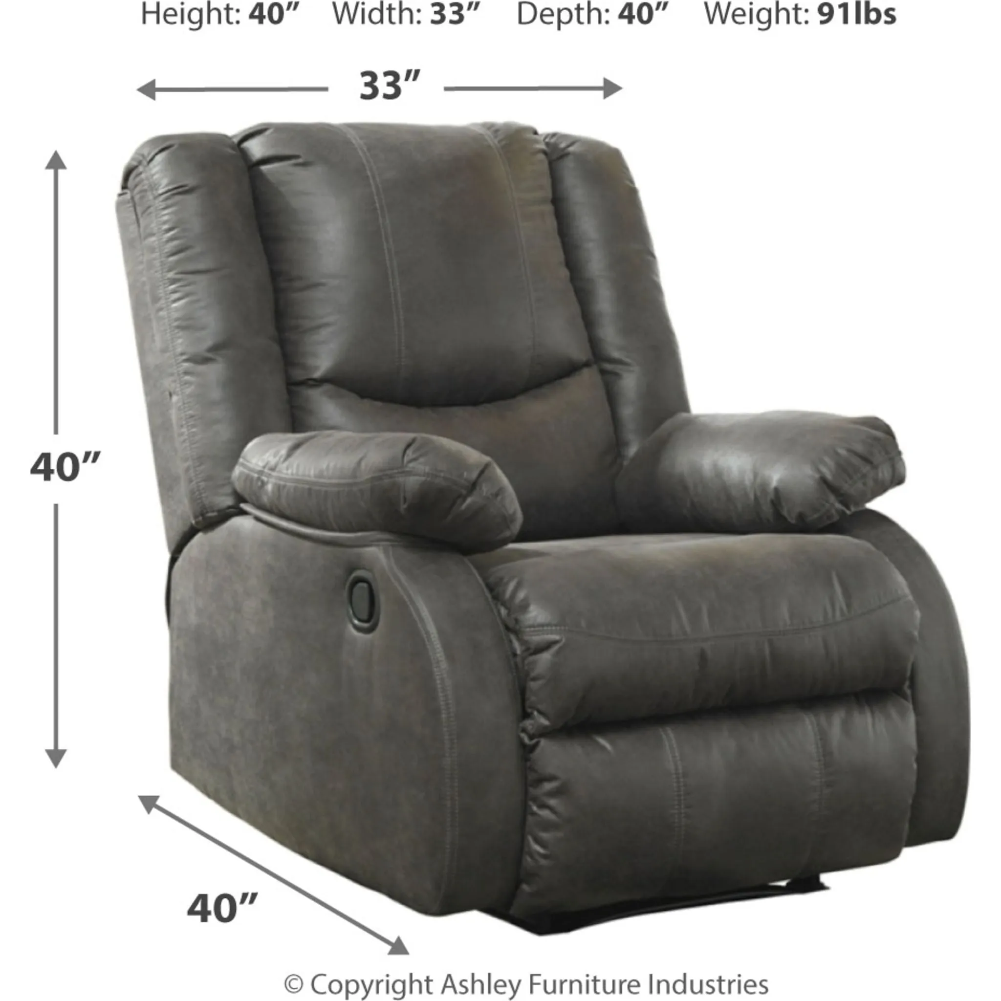 Bladewood Wall Hugger Recliner