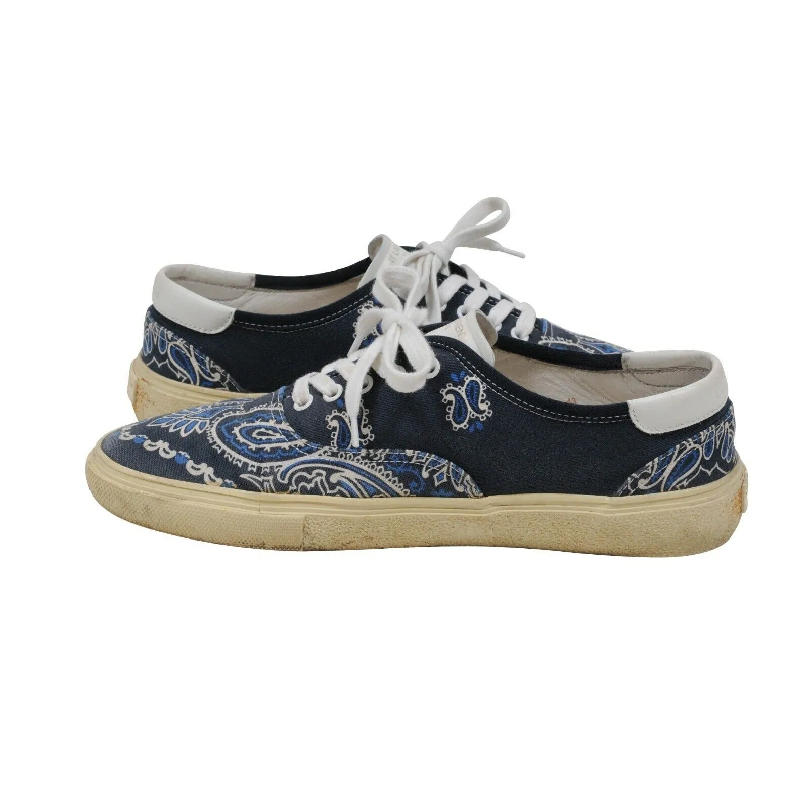 Blue Bandana Paisley Print Skate Sneakers