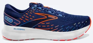 Brooks Men's Glycerin 20 Wide- Blue Depths/Palace Blue/Orange (1103822E444)