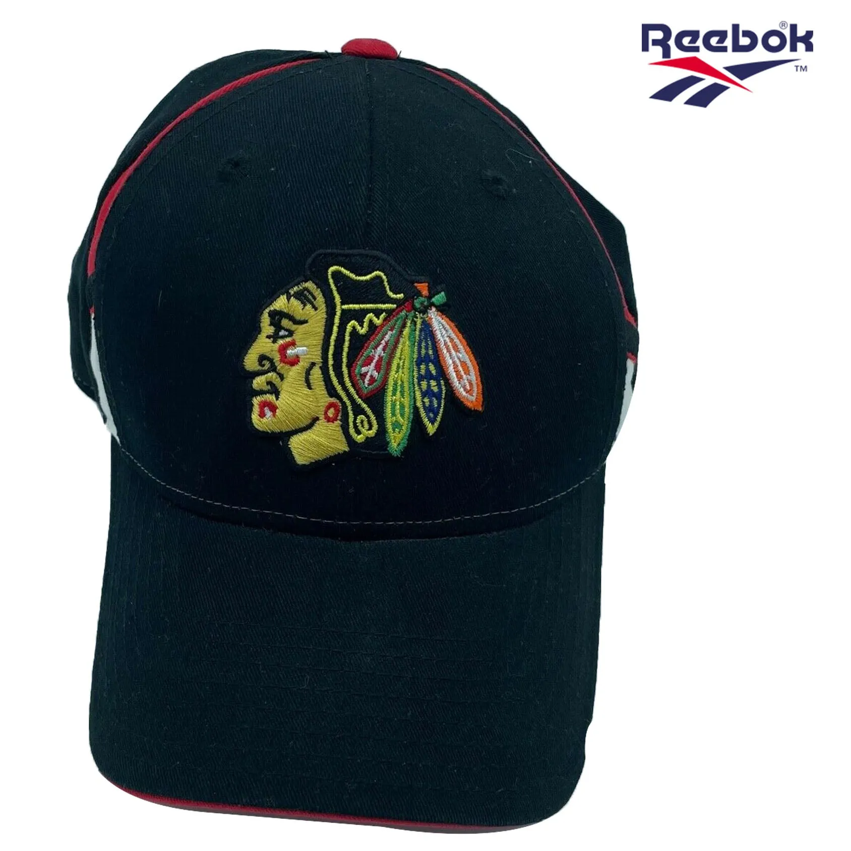 Chicago Blackhawks NHL Reebok Basic Black/Red Cap Adjustable Headwear