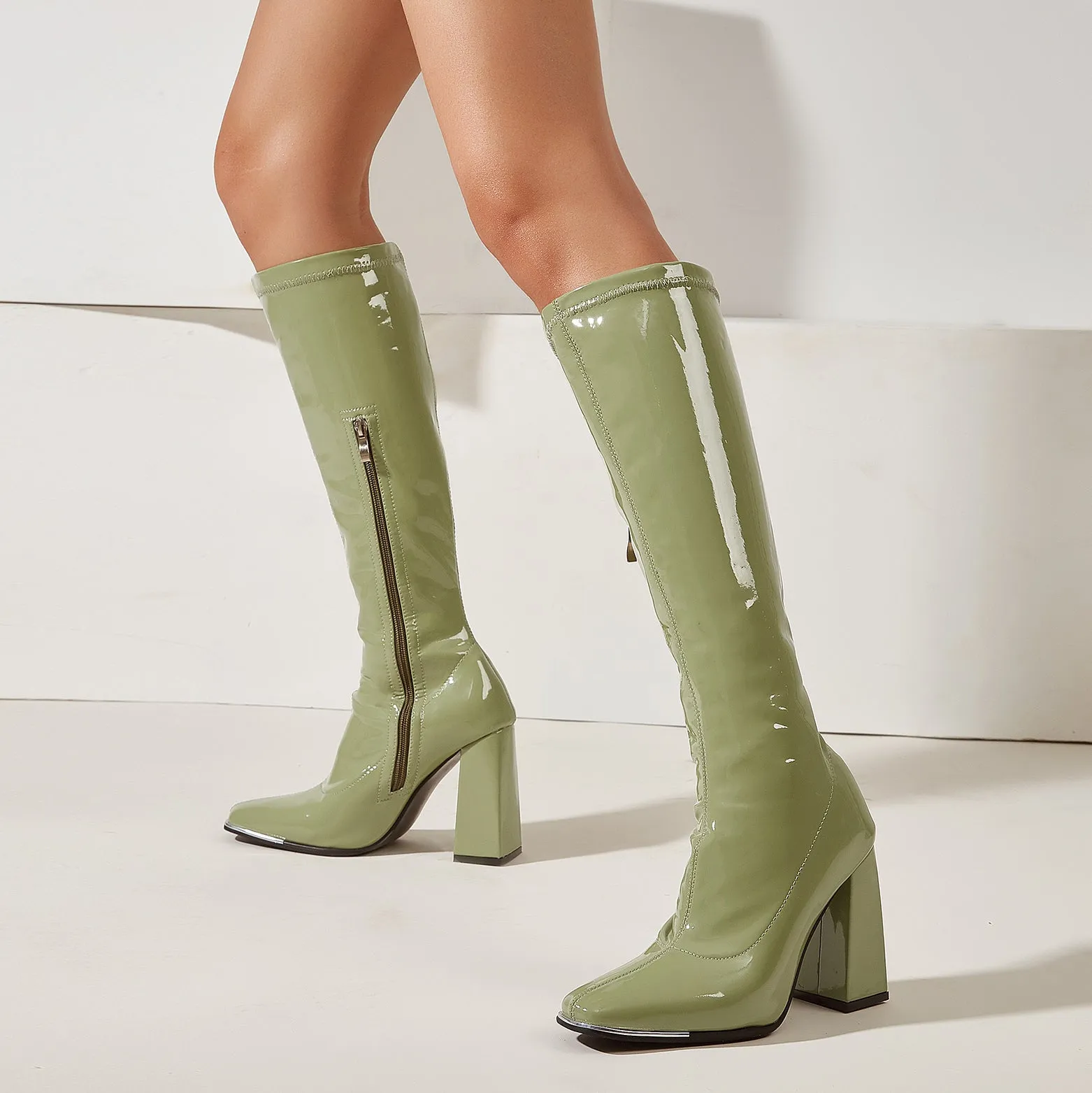 Chunky Heeled Boots