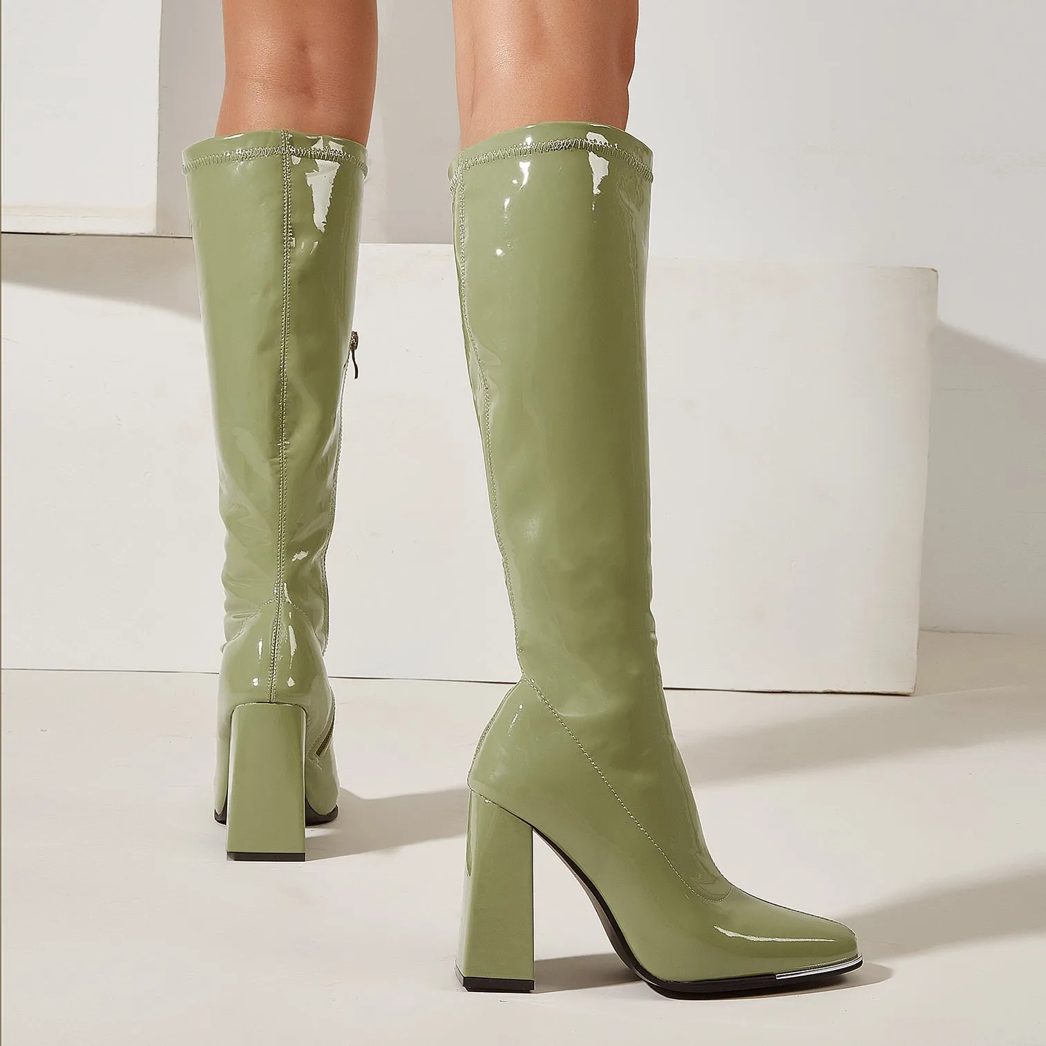 Chunky Heeled Boots