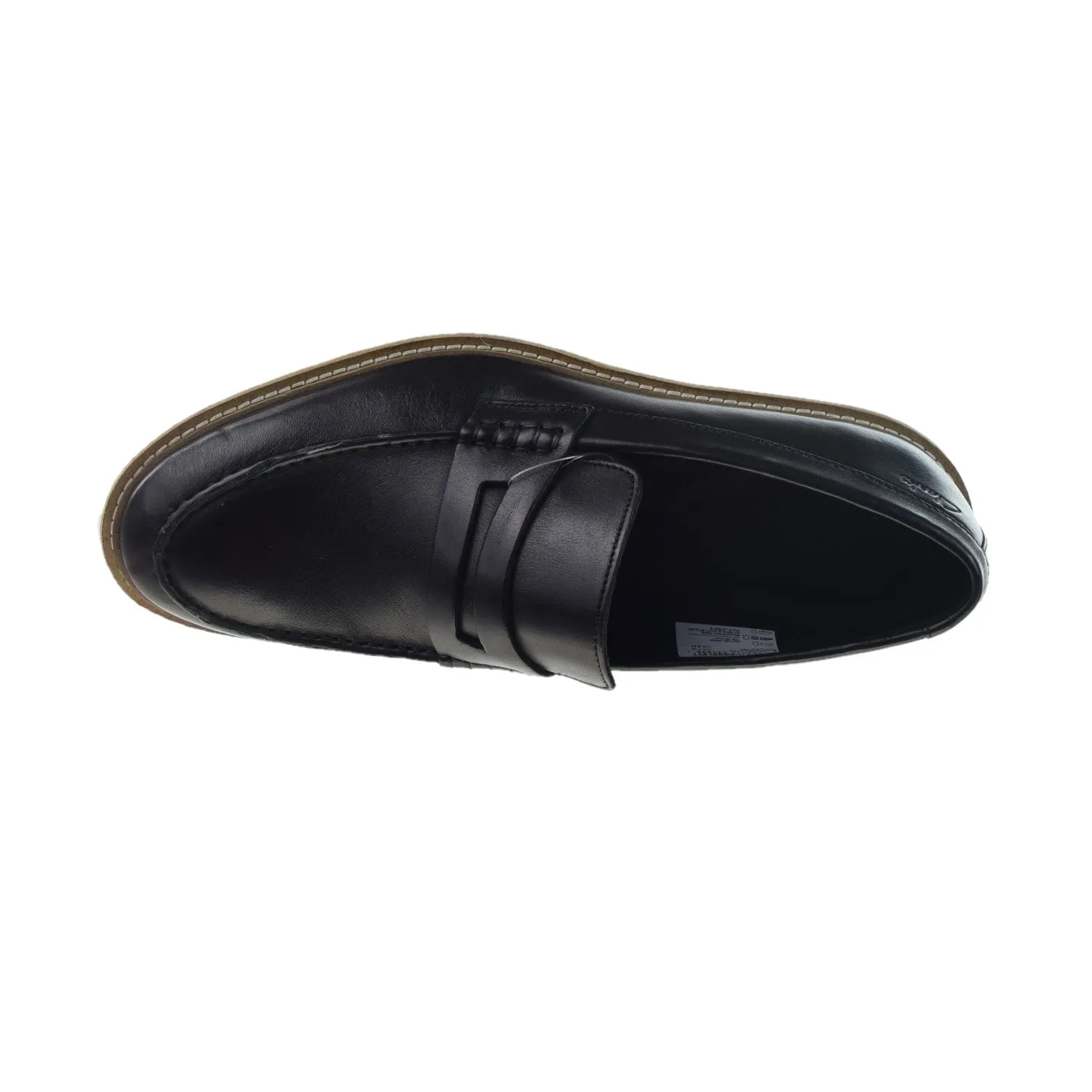 Clarks Ernest Free Men's Slip-On Loafers Black Leather