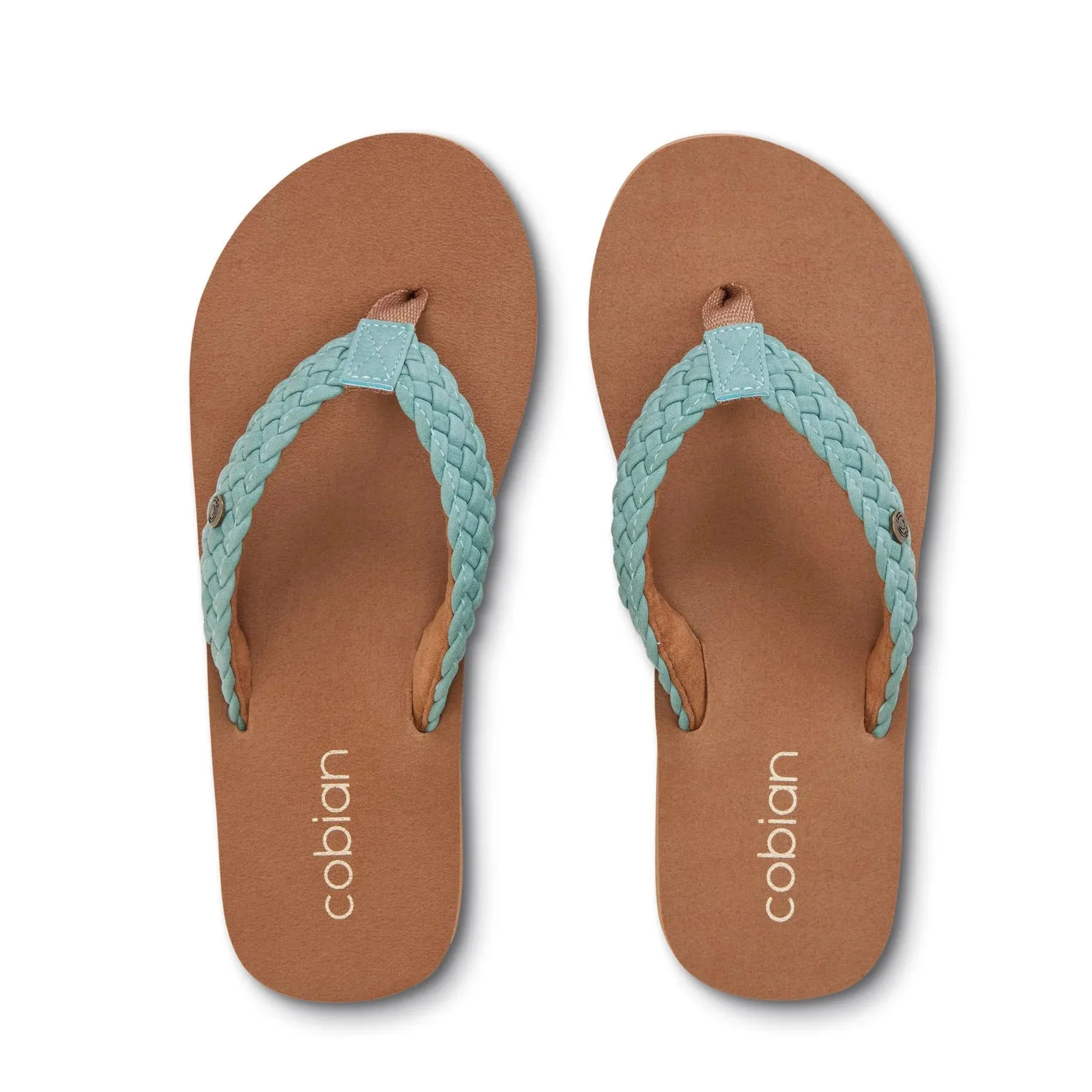 Cobian Womens Braided Bounce Seafoam Sandals