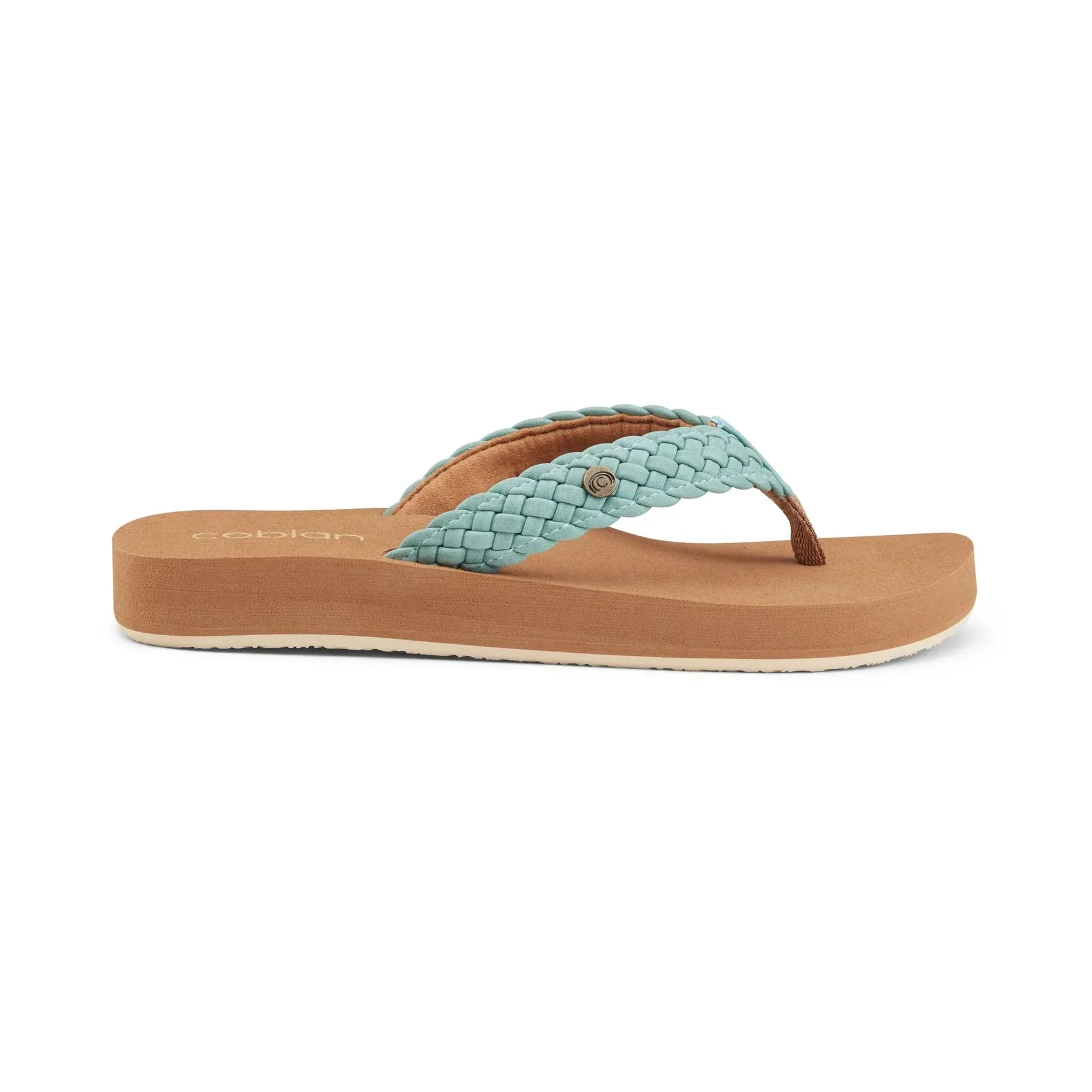 Cobian Womens Braided Bounce Seafoam Sandals