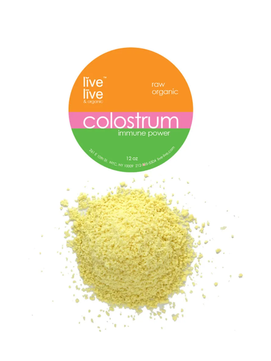 colostrum, live live & organic