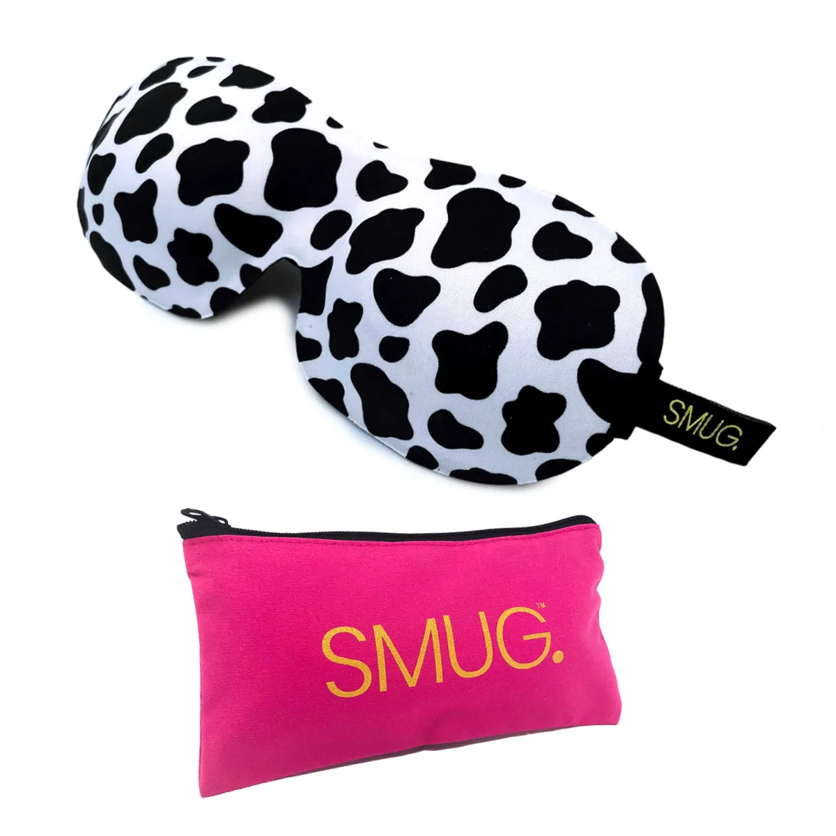 Contoured 3D Blackout Sleep Mask - Cow Print