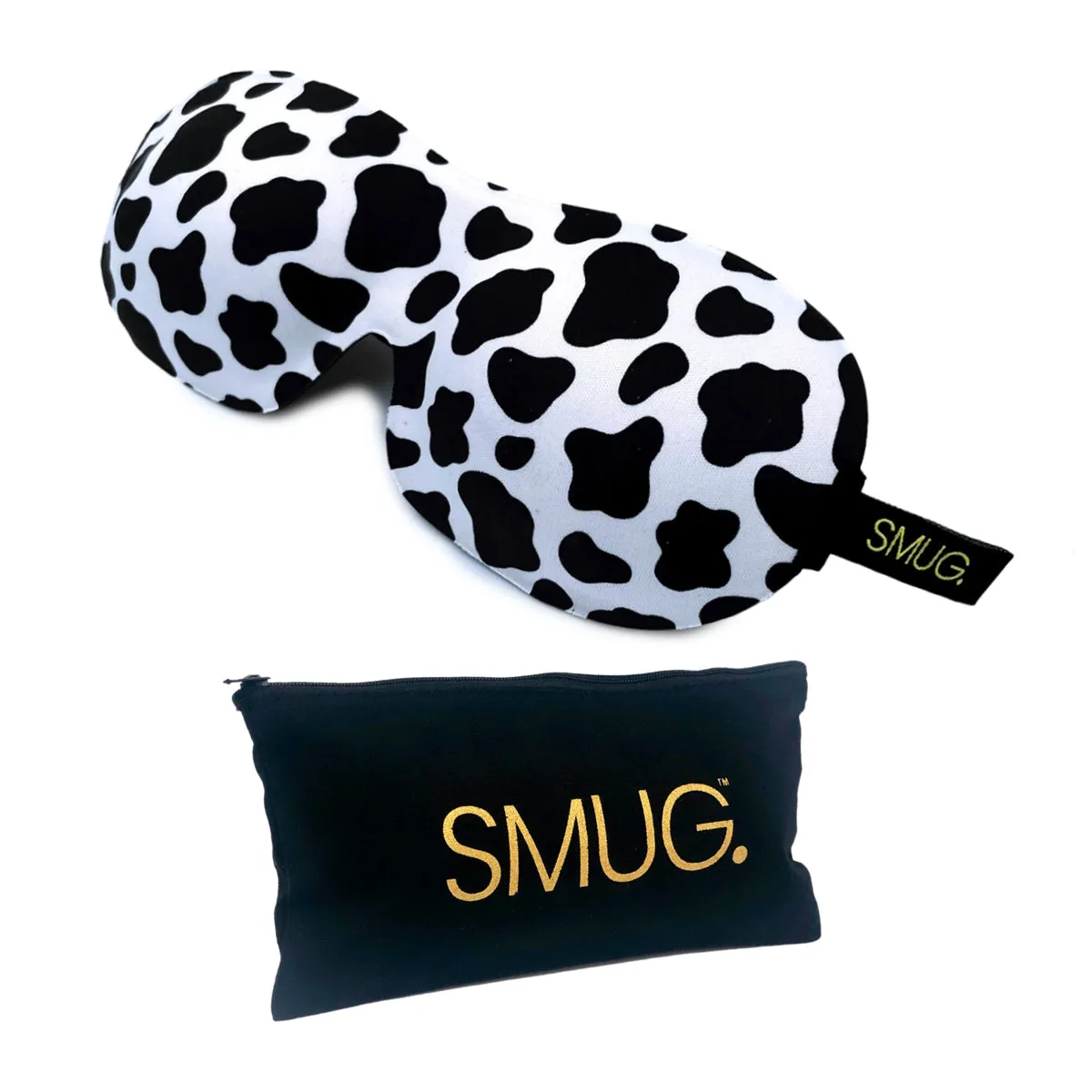 Contoured 3D Blackout Sleep Mask - Cow Print