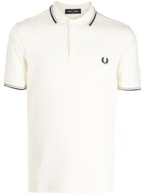 contrast-trim cotton polo shirt