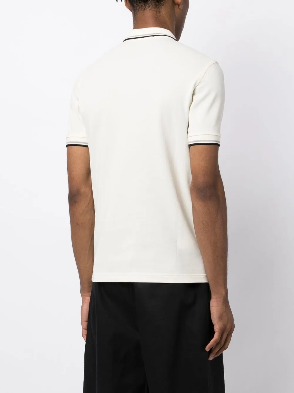 contrast-trim cotton polo shirt