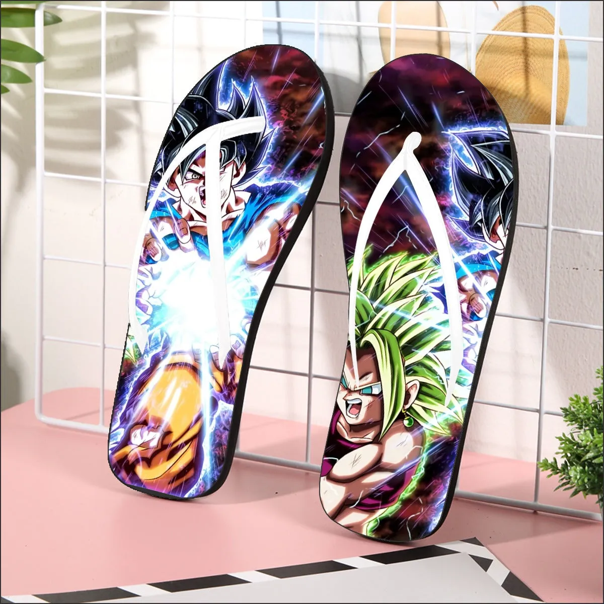 Dragon B Z Son Goku Powerful Kamehameha Released Flip Flops