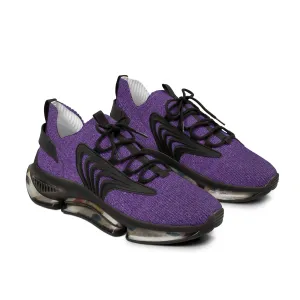 Faux Purple Silk Men's Mesh Sneakers