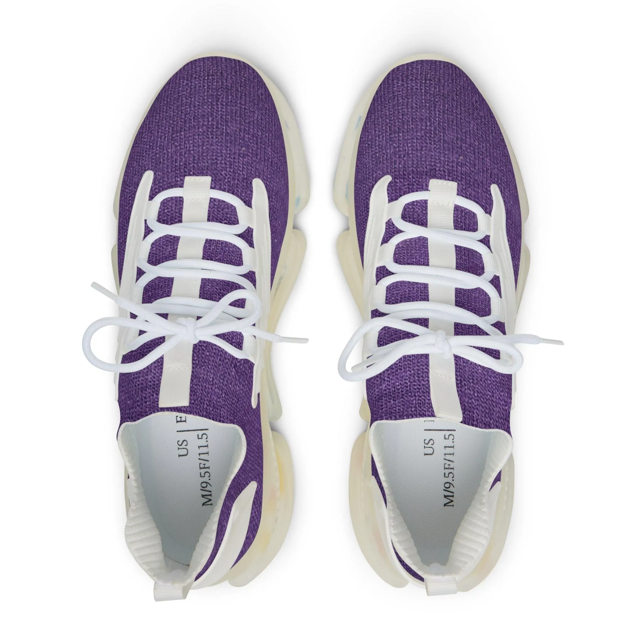 Faux Purple Silk Men's Mesh Sneakers