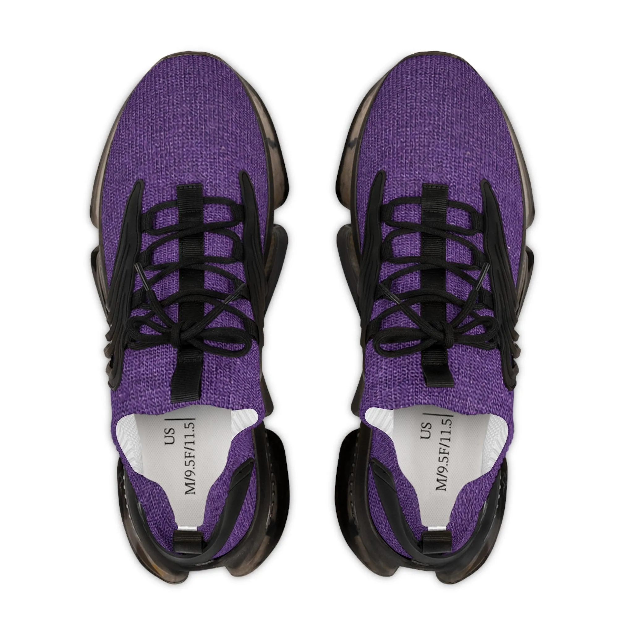 Faux Purple Silk Men's Mesh Sneakers