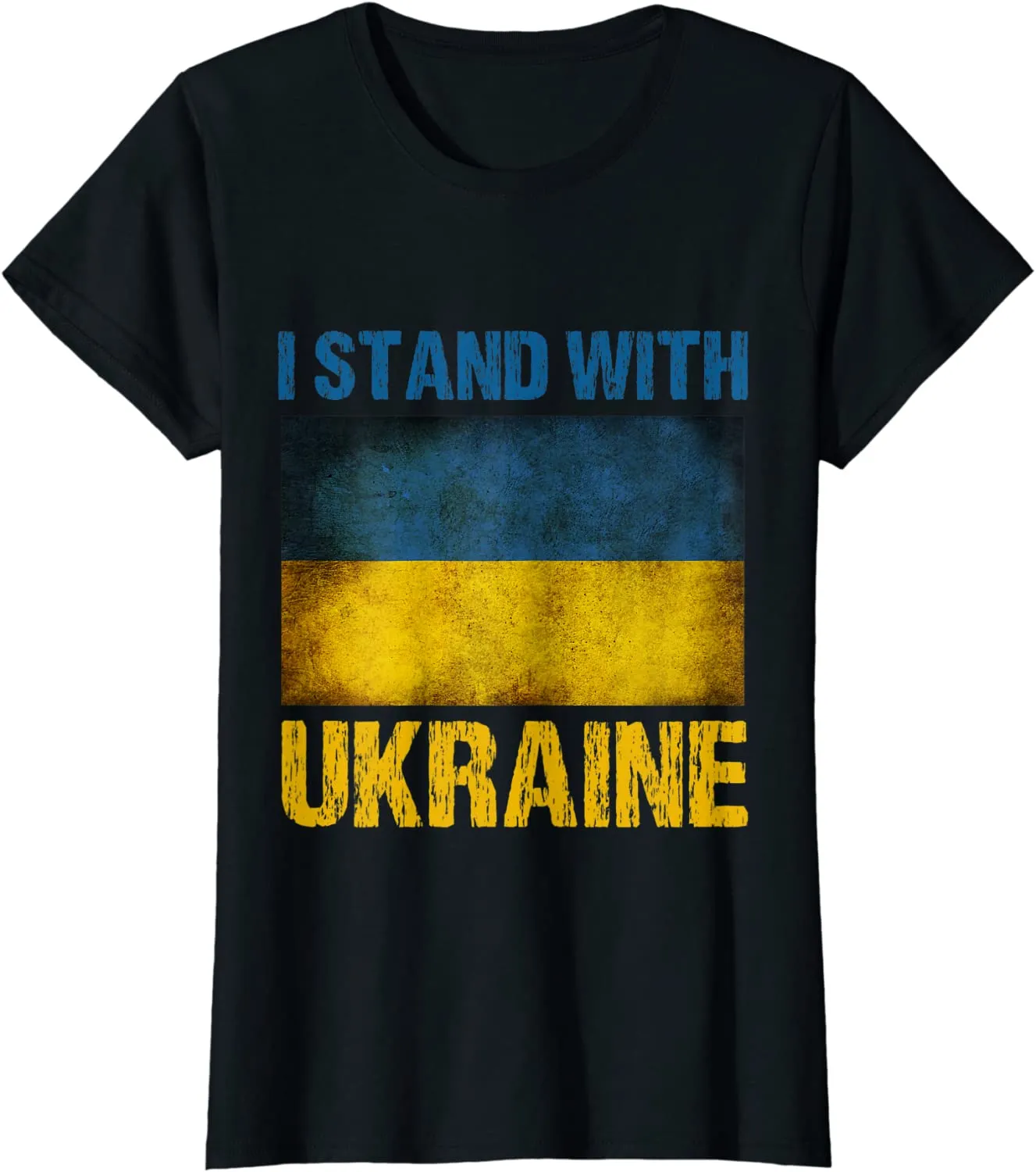 I Stand with Ukraine Ukrainian Flag T-Shirt