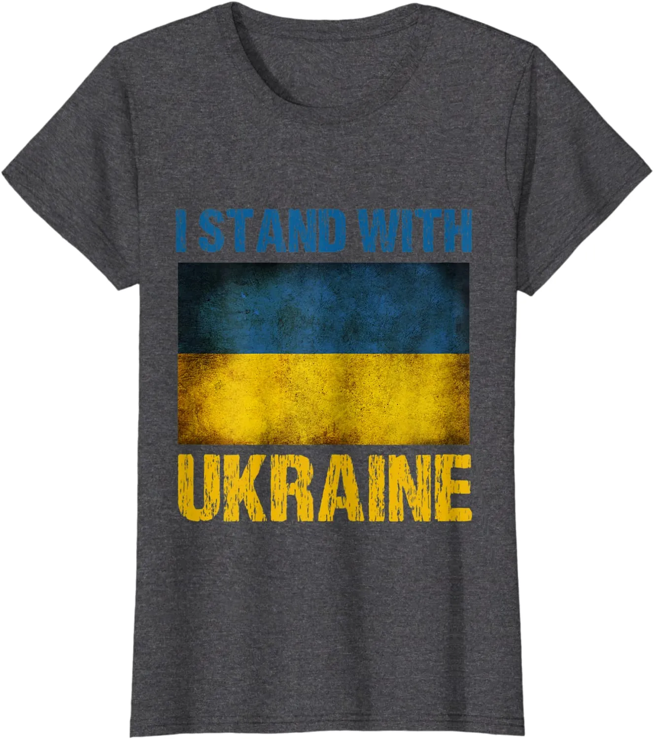 I Stand with Ukraine Ukrainian Flag T-Shirt