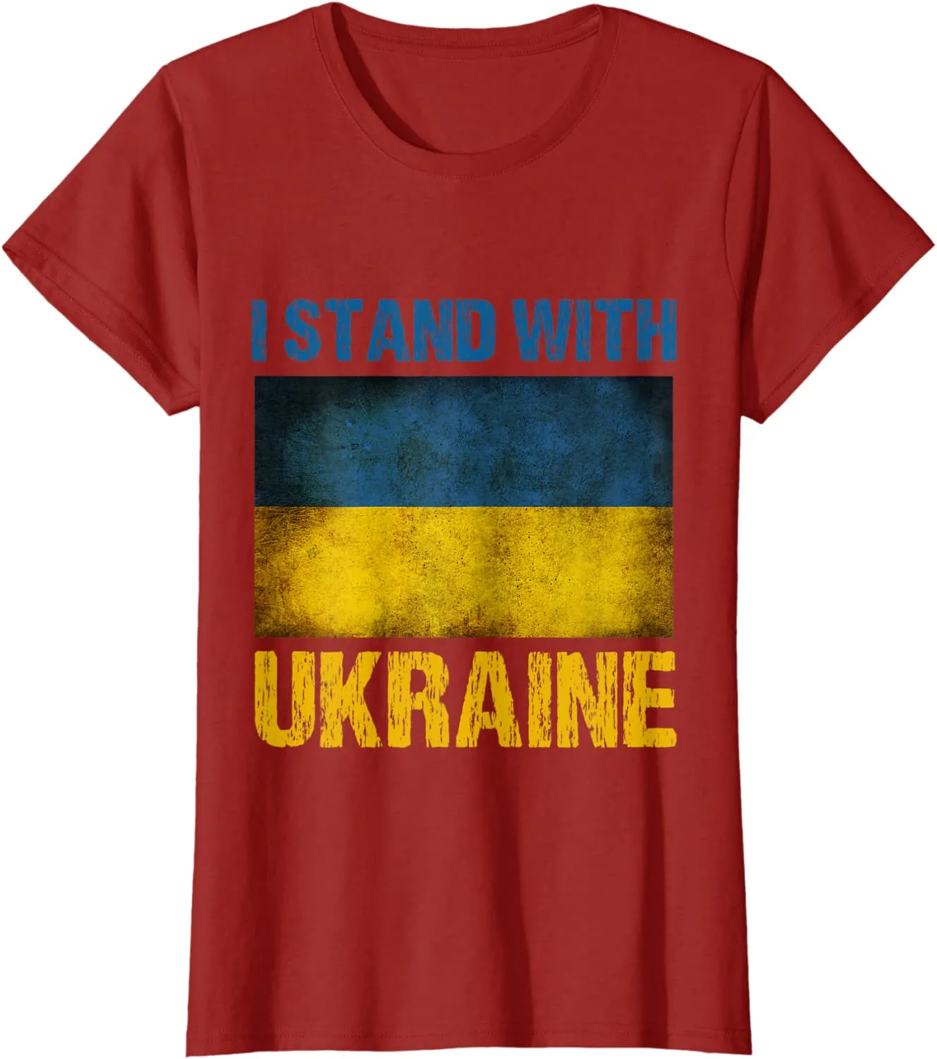 I Stand with Ukraine Ukrainian Flag T-Shirt