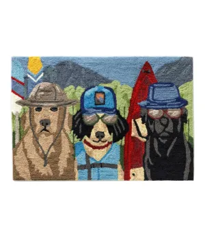 Indoor/Outdoor Vacationland Rug, Paddle Sports Dogs