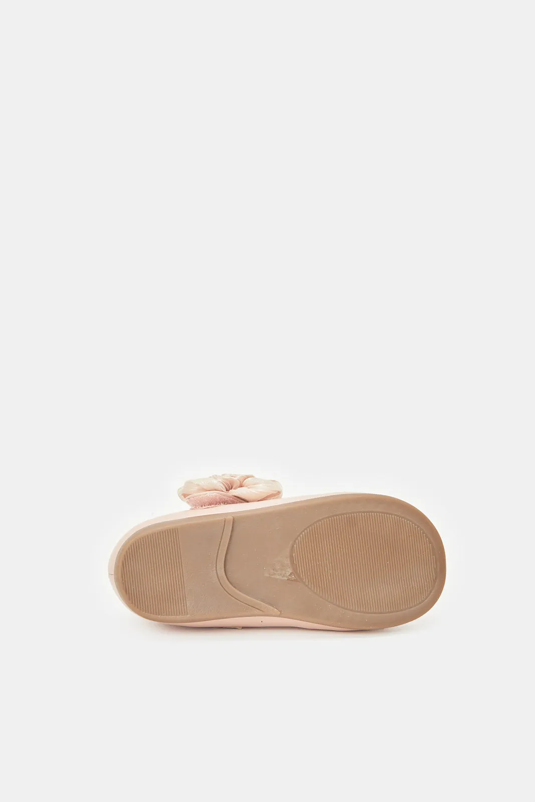 Infant Girls Pink Floral Ballerinas