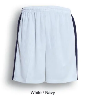 Kids Panel Soccer Shorts - White/Navy