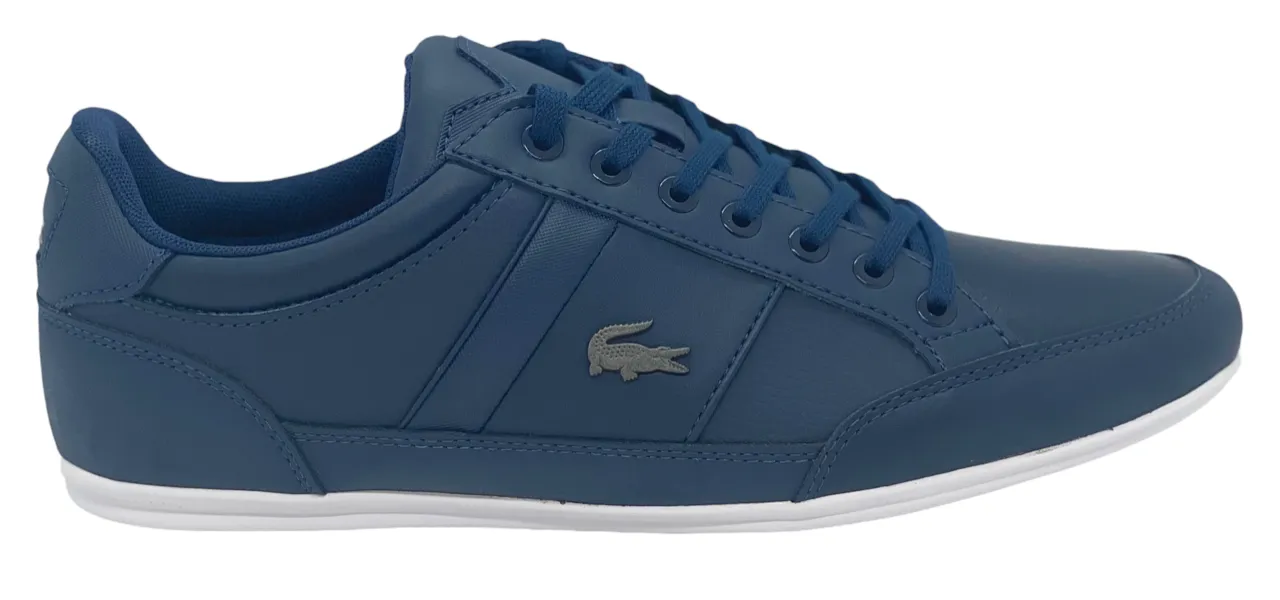 Lacoste Mens Chaymon Nappa Leather Shoes - Navy / White - 7-37CMA0094092