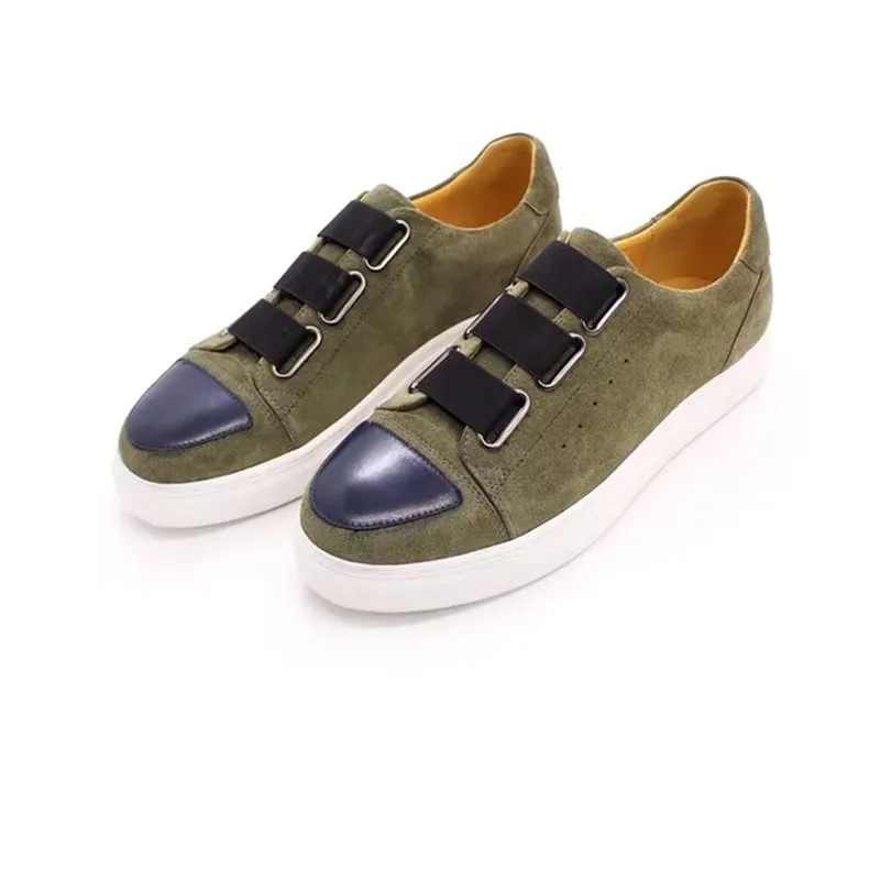 Luxury Cow Leather Hand-Painted Slip-On Shoes