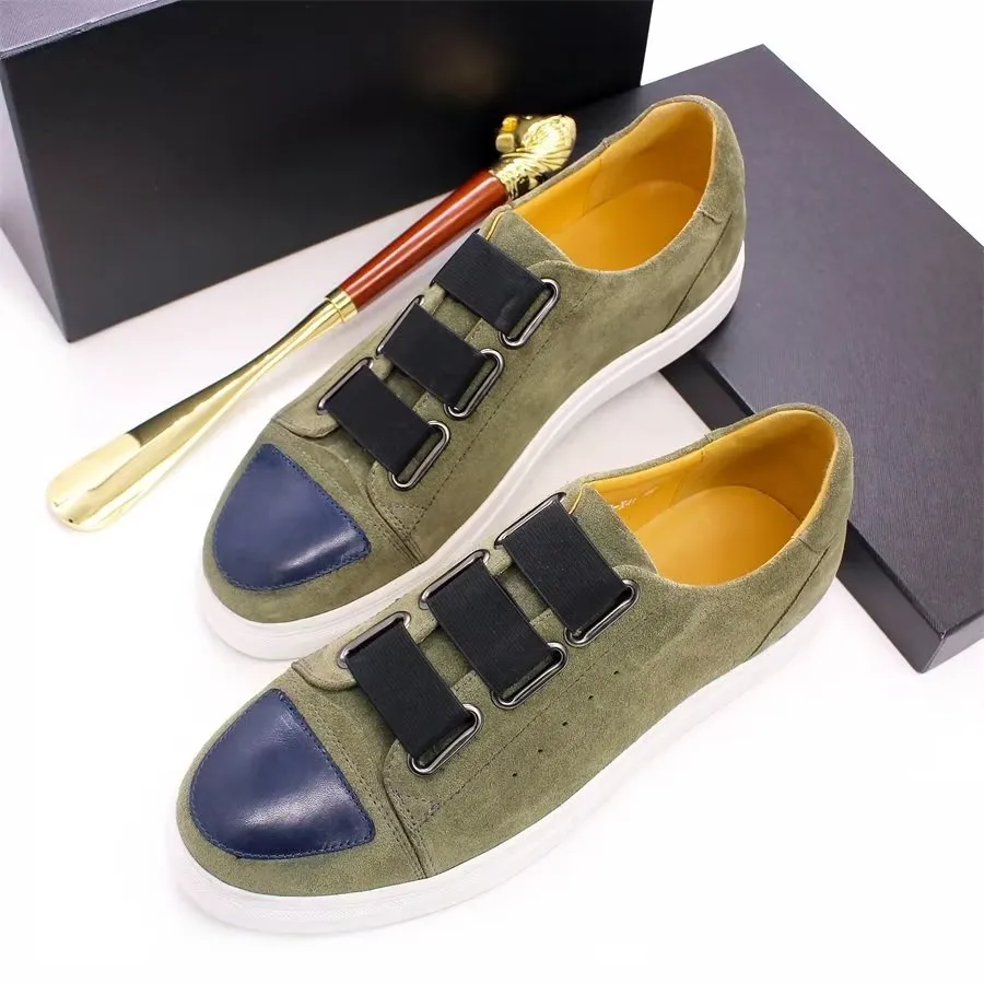 Luxury Cow Leather Hand-Painted Slip-On Shoes