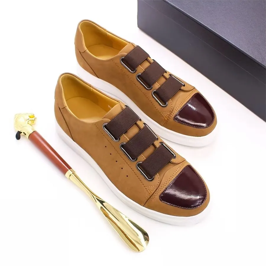 Luxury Cow Leather Hand-Painted Slip-On Shoes