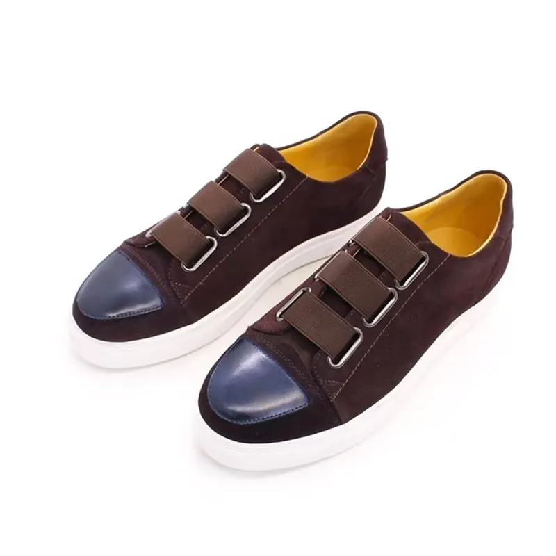 Luxury Cow Leather Hand-Painted Slip-On Shoes