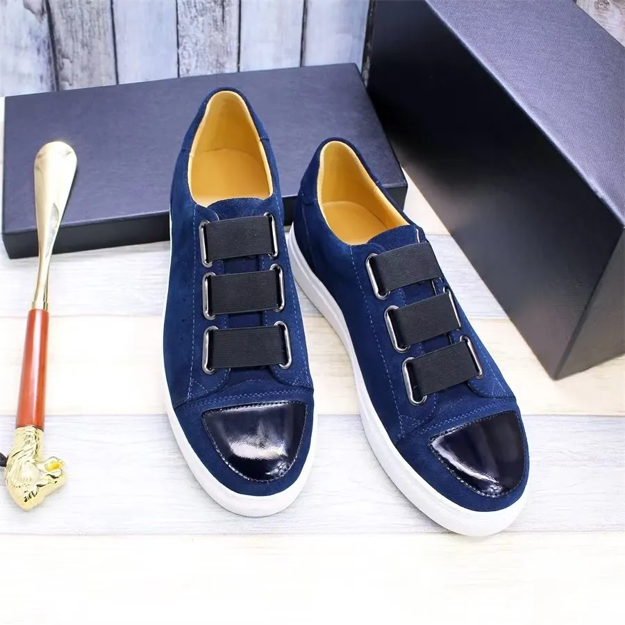 Luxury Cow Leather Hand-Painted Slip-On Shoes