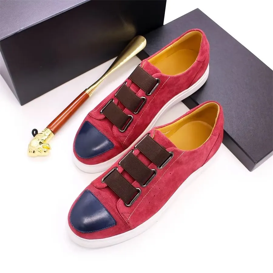 Luxury Cow Leather Hand-Painted Slip-On Shoes