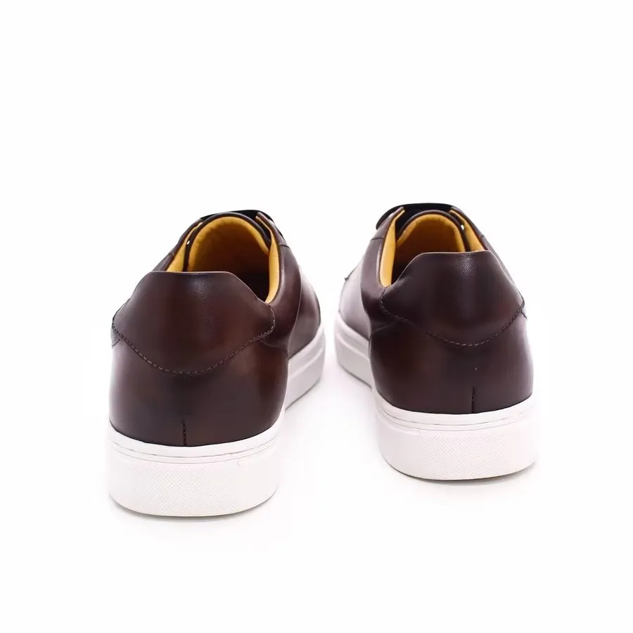 Luxury Cow Leather Hand-Painted Slip-On Shoes