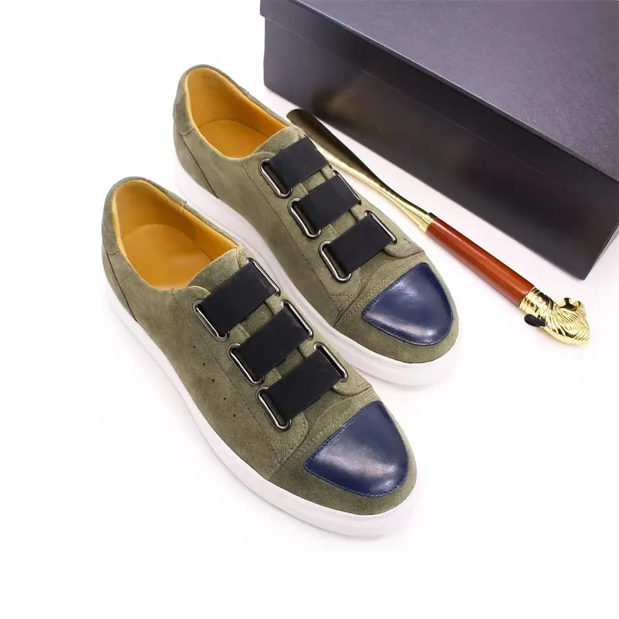 Luxury Cow Leather Hand-Painted Slip-On Shoes