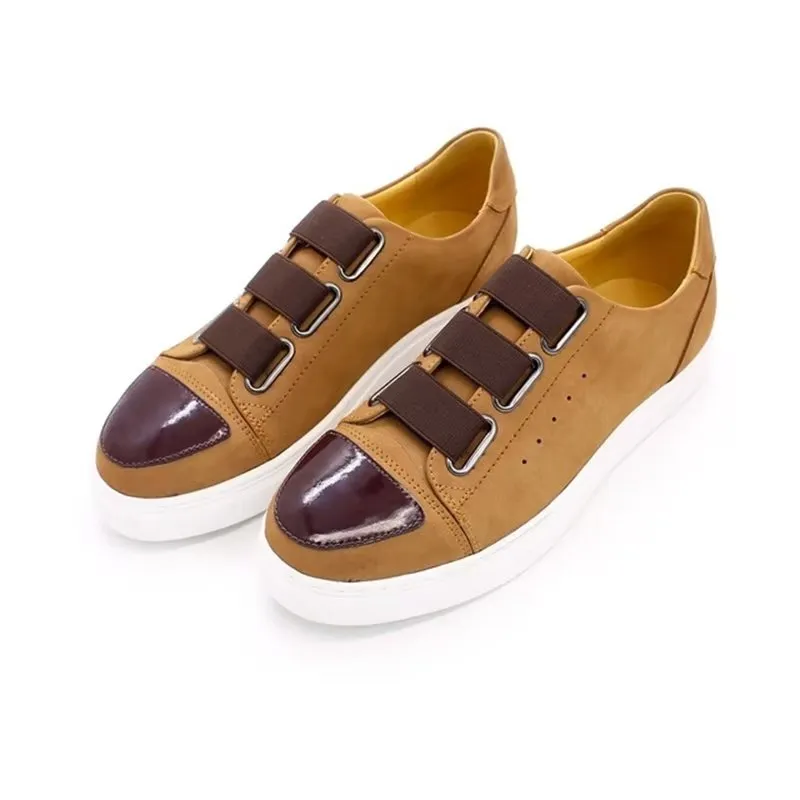 Luxury Cow Leather Hand-Painted Slip-On Shoes