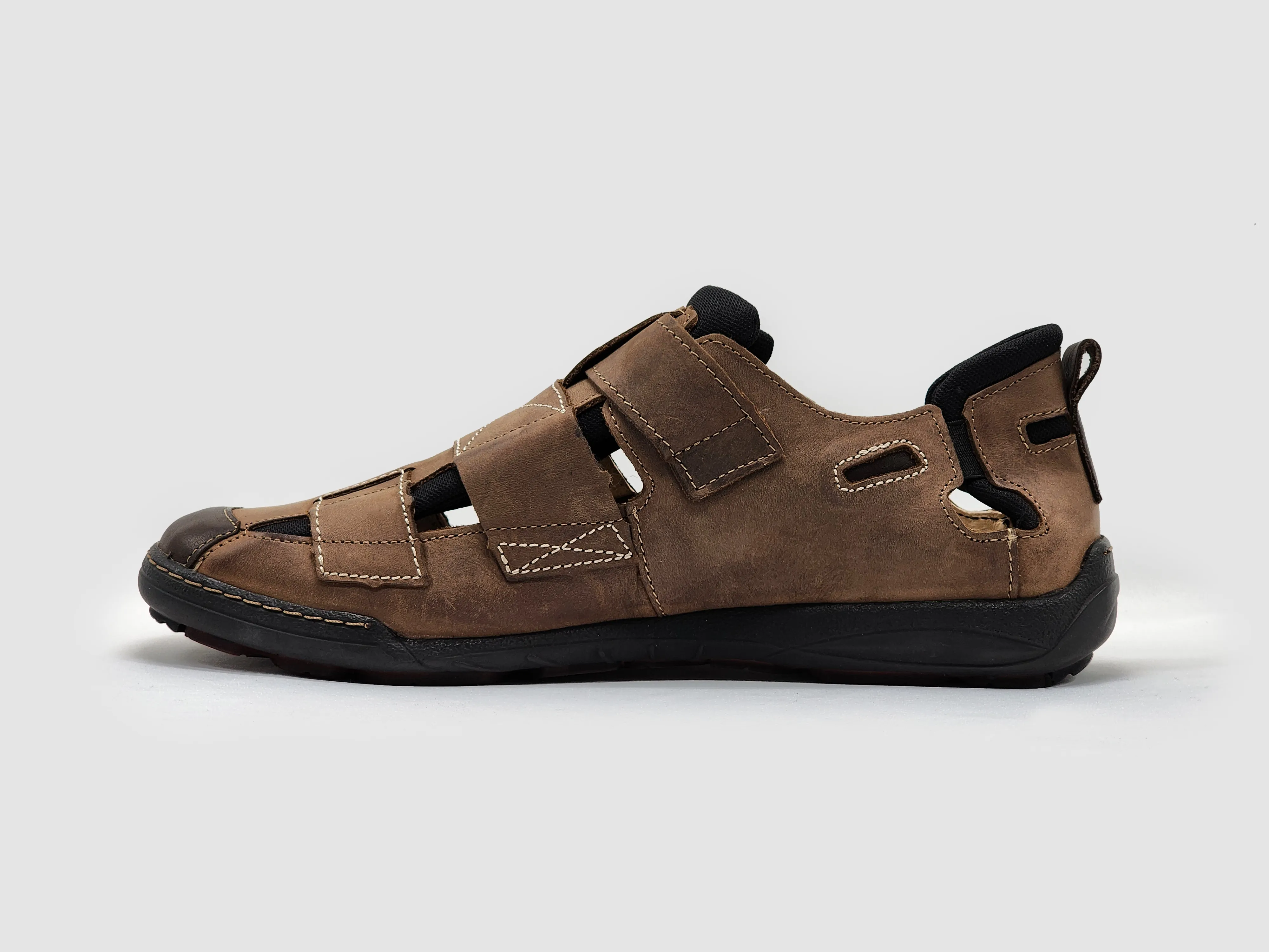 Men's Leather Sandals - Brown